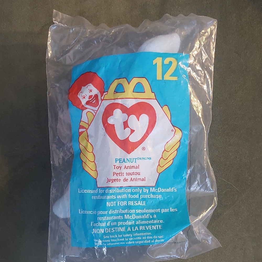 NIP Rare McDonalds Happy Meal Peanut Toy w/ Tag Errors 1993 1999